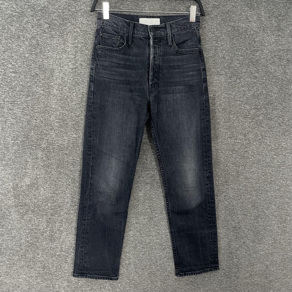 Mother The Tomcat Jeans Womens 25 Charcoal Gray Wash High Rise Straight Denim
